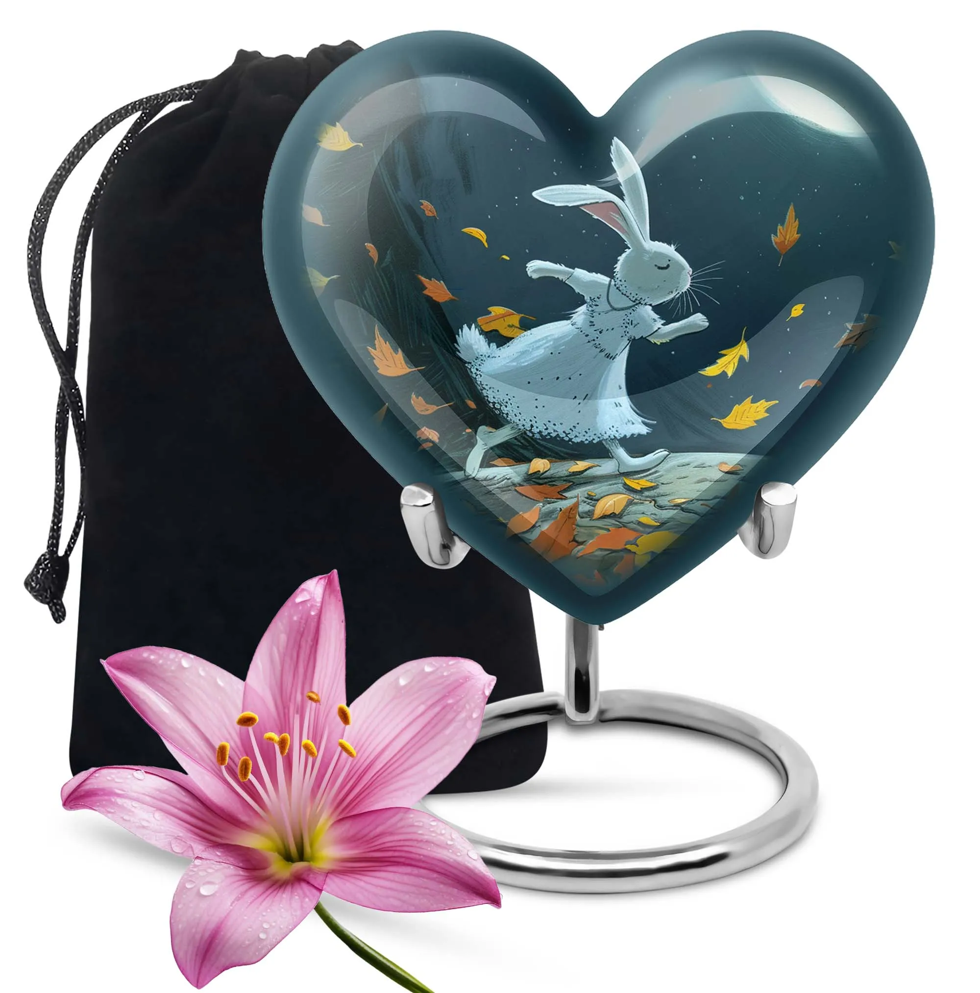 White Bunny Moon- Cremation Urn for Entrusted Ashes