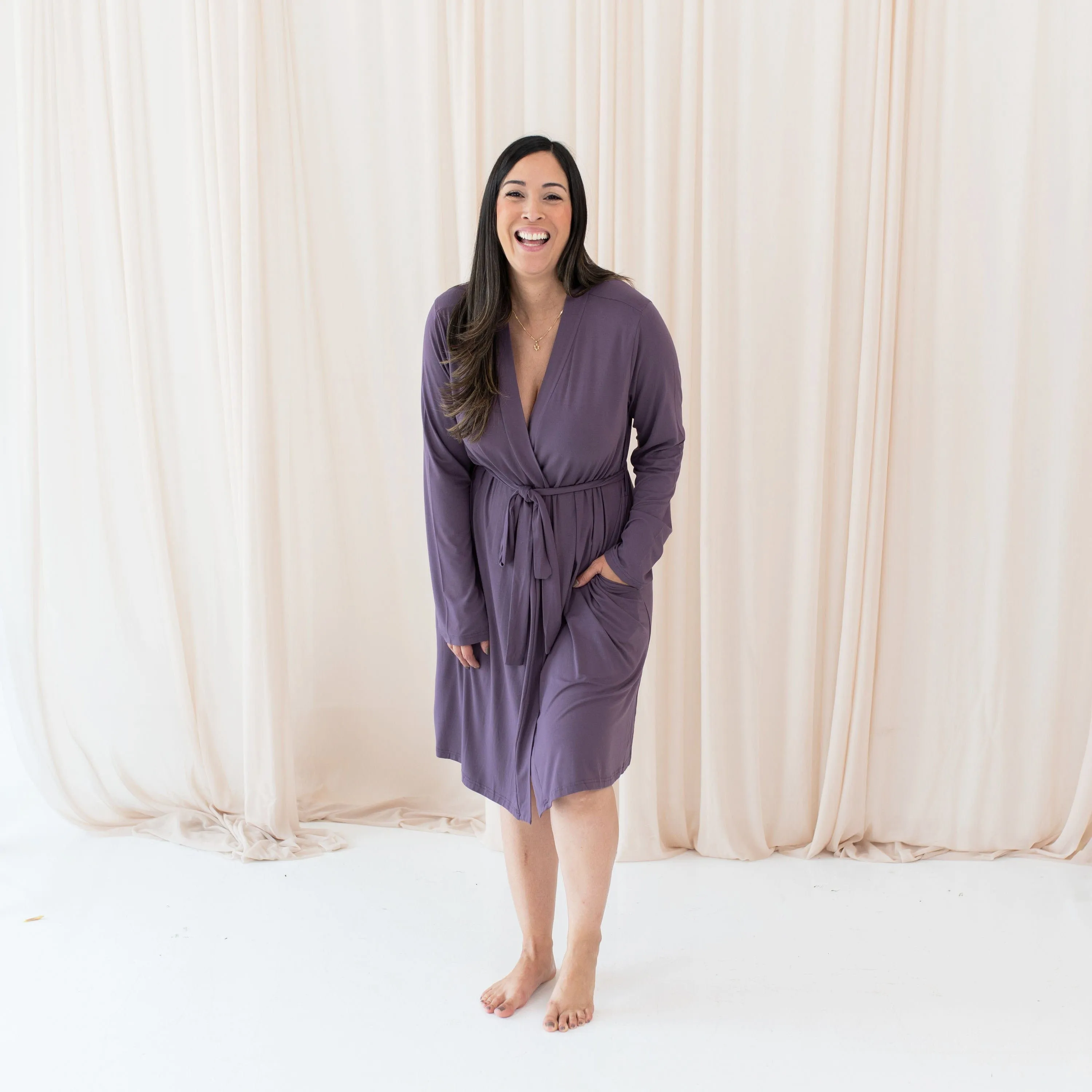 Women’s Lounge Robe in Currant