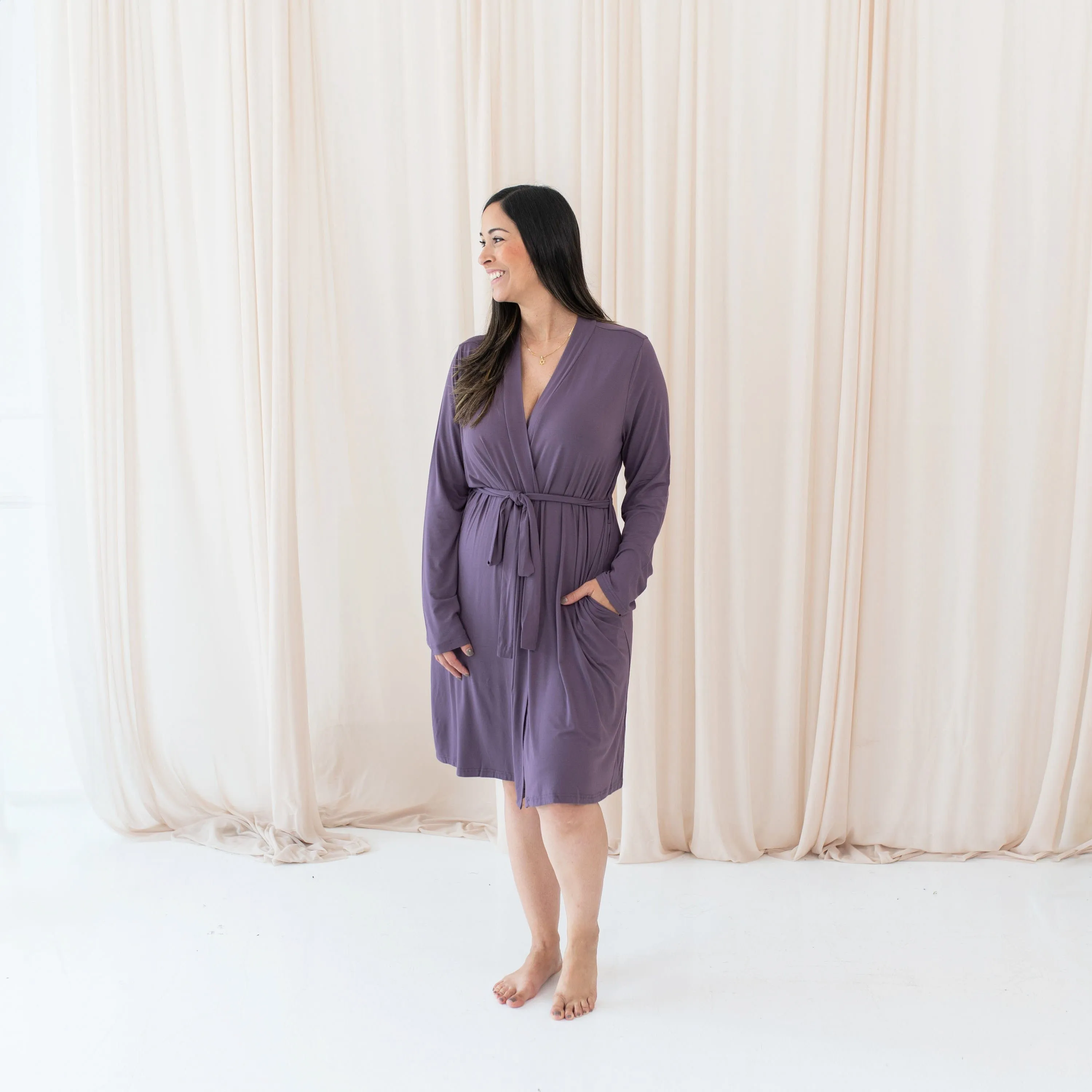 Women’s Lounge Robe in Currant
