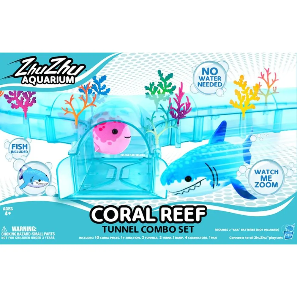 Zhu Zhu Z1013 Aquarium Coral Reef Tunnel Playset w/ Fish Included